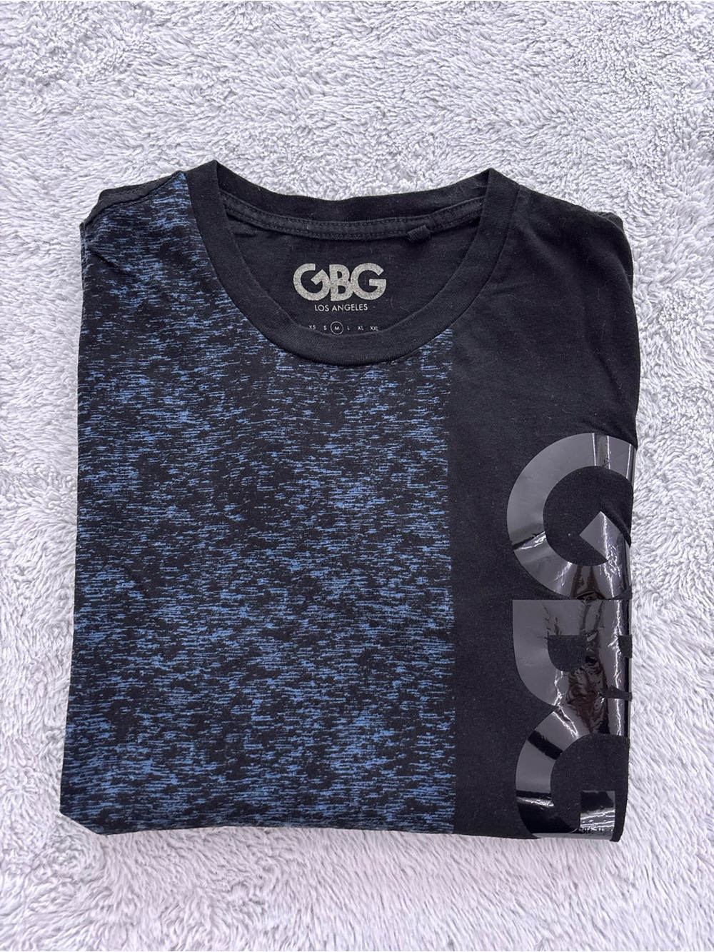 GBG Los Angeles Black & Blue Short Sleeve Crewneck Tee